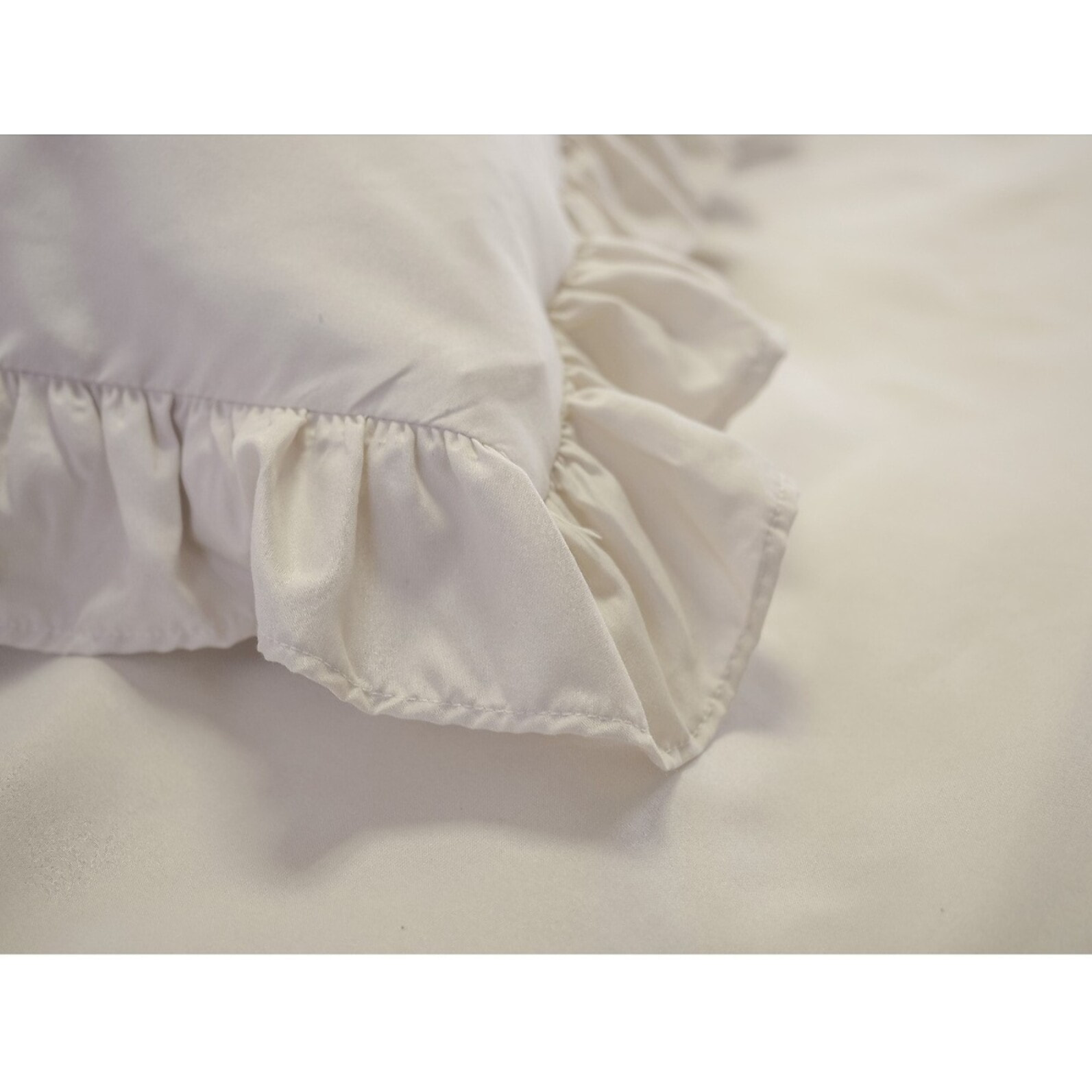 Parure De Couette 3pcs Microfibre Falbala Beige