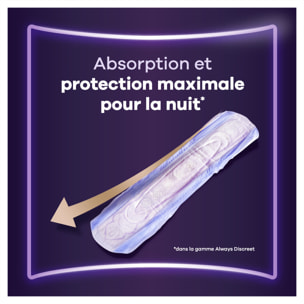 6x6 Serviettes pour Fuites Urinaires Always Discreet - Ultimate Nuit