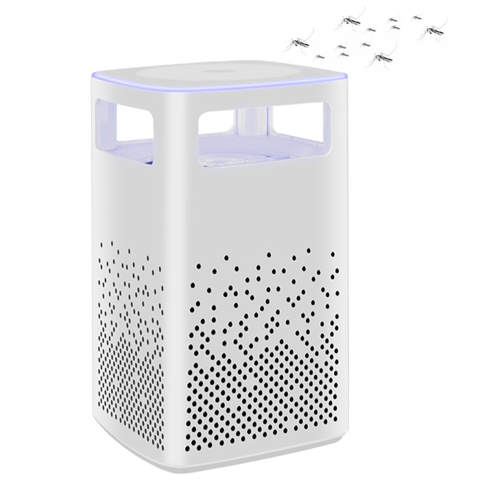 Atrapa mosquitos eléctrico, con luz led, aspirador y depósito.