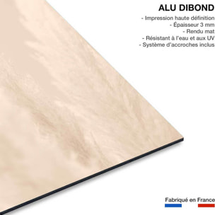 Tableau scandi fleurs de roseaux Tableau alu Dibond