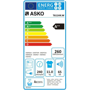 Sèche linge pompe à chaleur ASKO T611HX.W