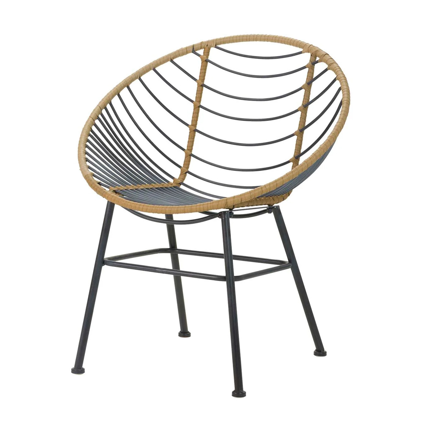 Silla Metal Fibra Sintetica Azul 56x66x78 Cm