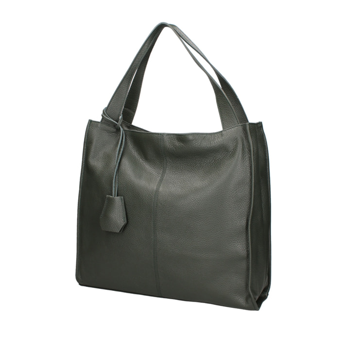 Borsa a spalla da donna - Modello Aelia - Vera pelle - 40.0 x 36.0 x 12.0 cm