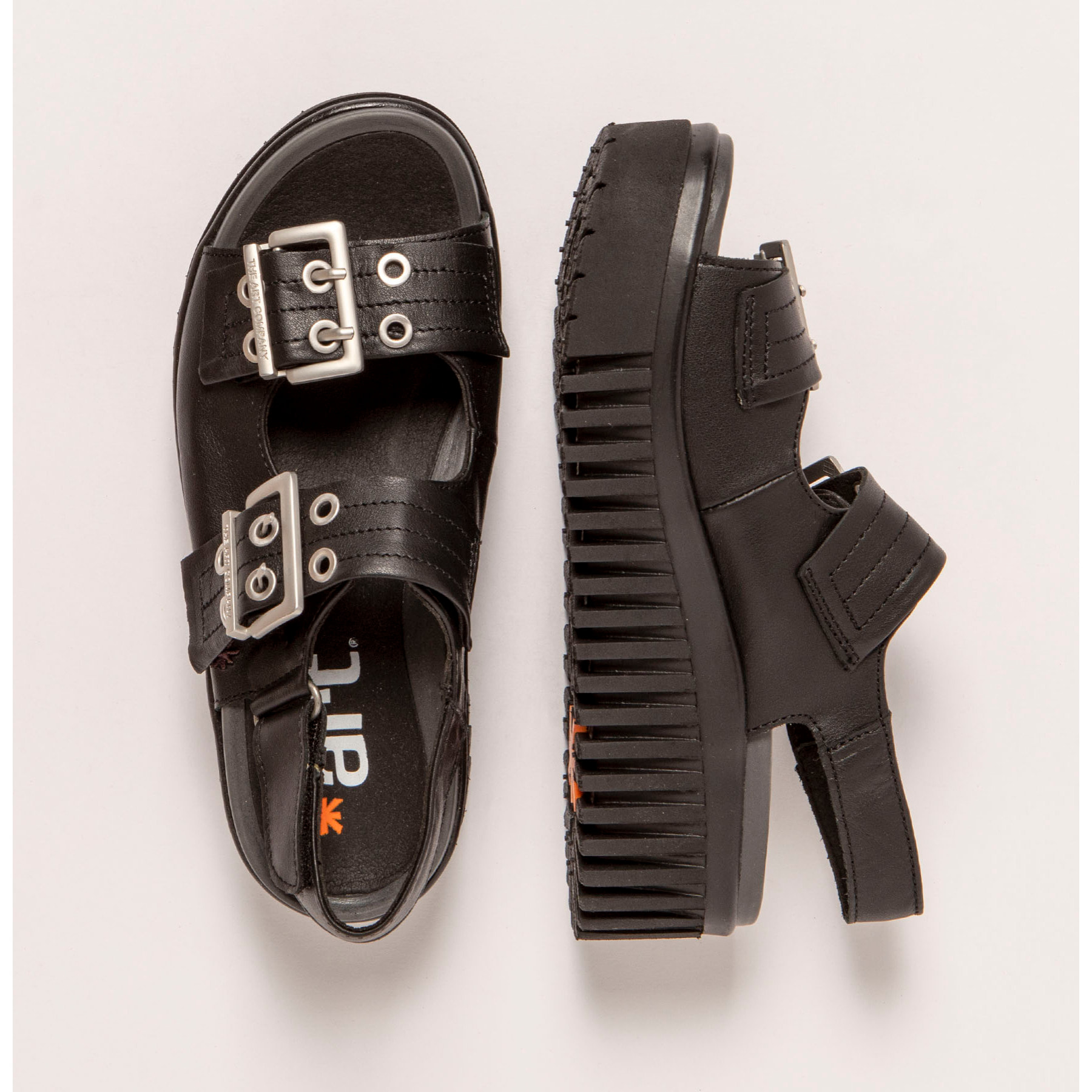 Sandalia de cuña 1579 NAPPA BLACK/BRIGHTON color Black