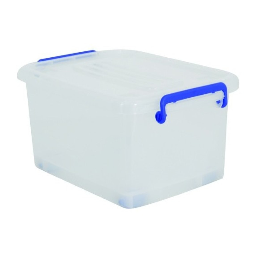 Boite de rangement avec roulettes Blanc Transparent 13L MSV