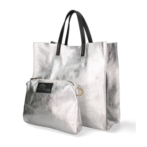 Borsa a mano da donna Made in Italy - Modello Ereva - 100% pelle - 34.5 x 32.0 x 17.0 cm