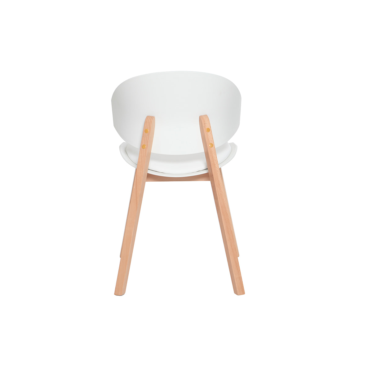 Chaises scandinaves blanc et bois clair (lot de 2) BLOEM