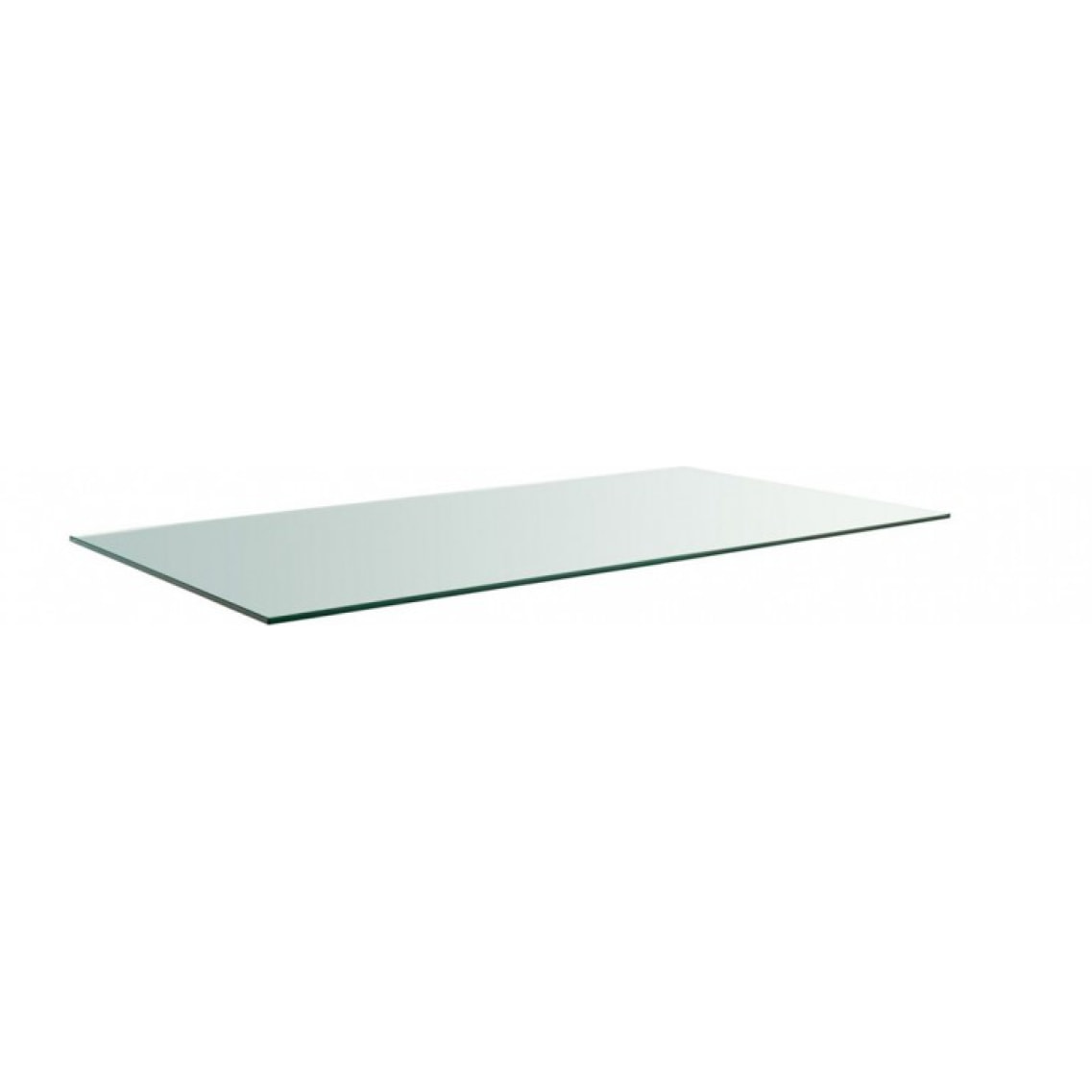 Plateau rectangulaire 120x60 en verre trempé - dessus de table résistant - PLATEAU