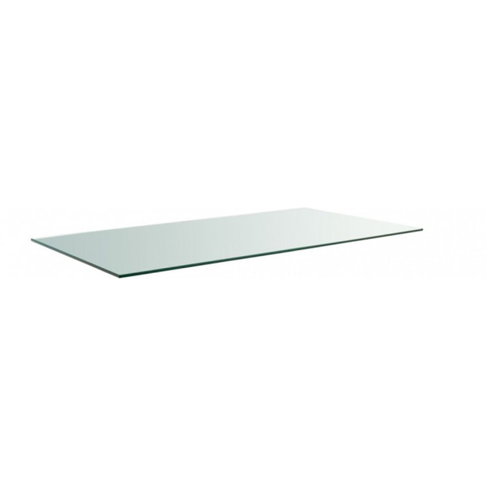 Plateau rectangulaire 120x60 en verre trempé - dessus de table résistant - PLATEAU