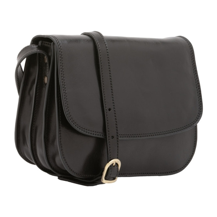 Borsa a tracolla da donna - Modello False - Vera pelle - 27.0 x 20.0 x 12.0 cm