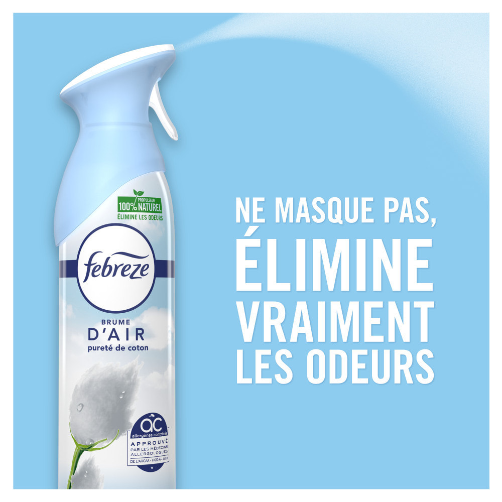 6 Aérosols Pureté De Coton, Désodorisant Febreze, 300ml