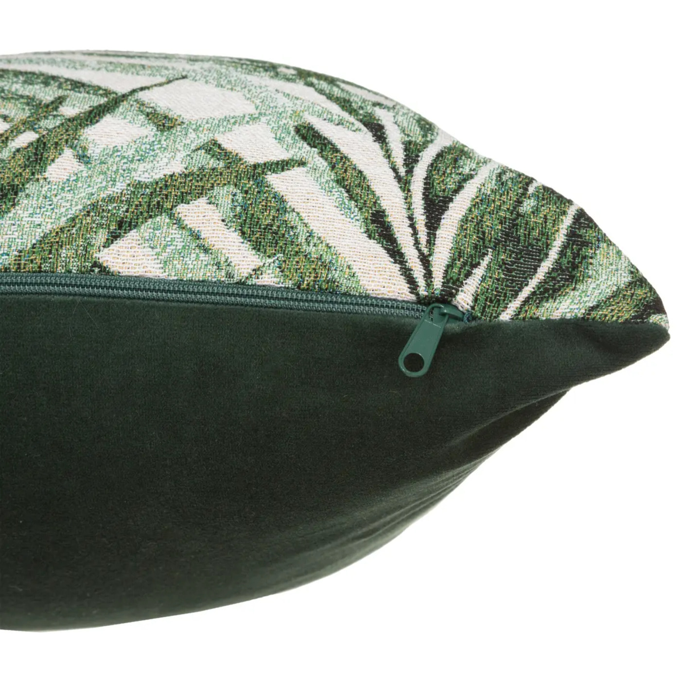 Housse de coussin "Tropique" vert cèdre 40x40cm