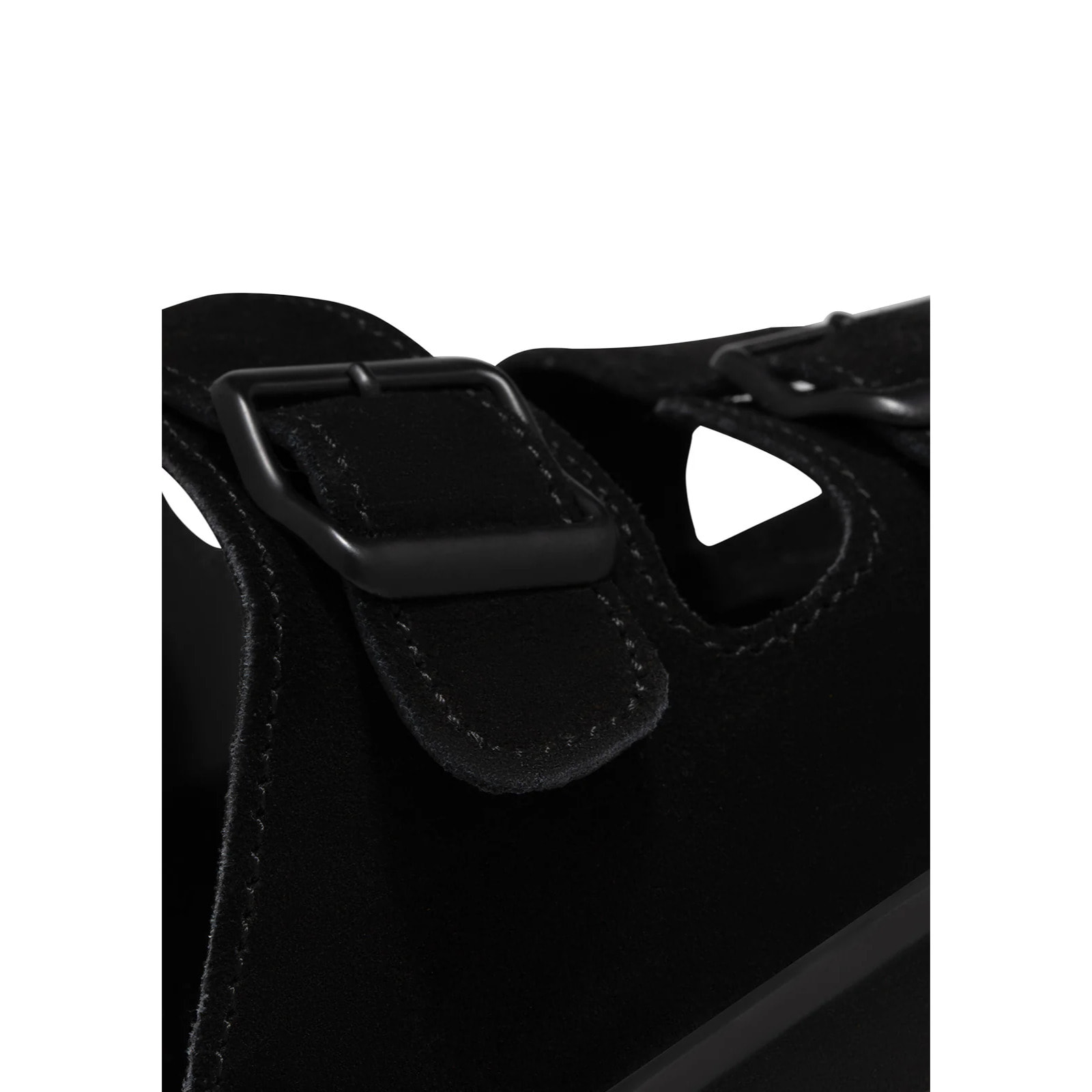 Sandalia Nórdica Mujer Hebilla Completa Negra