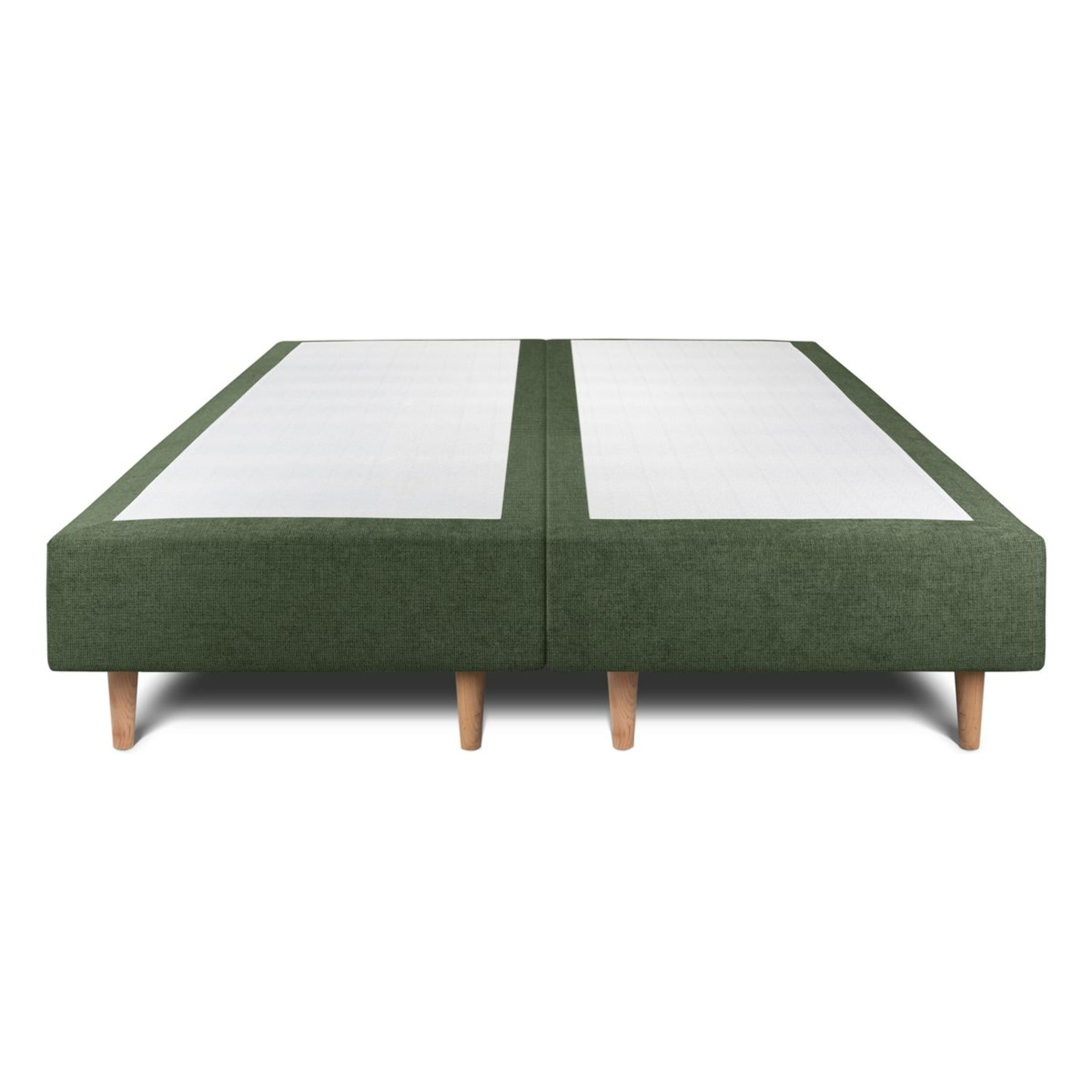 Lit avec tête de lit tapissée tissu et sommier tapissier Ep20