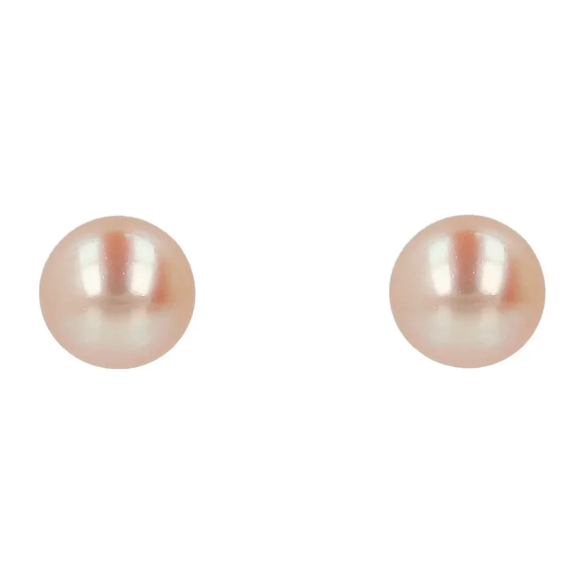 PERLAVIVA - Orecchini a Bottone con Perle Coltivate d'Acqua Dolce Bianche Ø 4/4.5mm