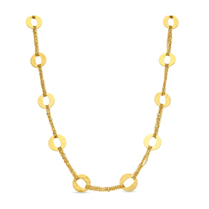 Collar acabado en oro amarillo de 18k