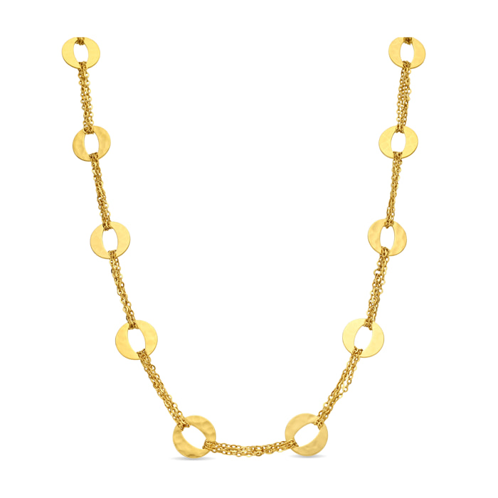 Collar acabado en oro amarillo de 18k