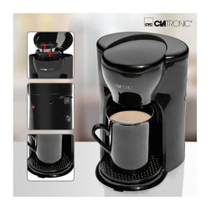 Cafetière 1 tasse Clatronic KA 3356 Noir