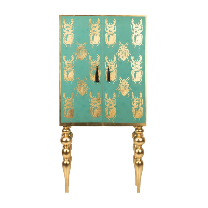 Cabinet Impreso Pintado A Mano Egypt 78x45x160cm