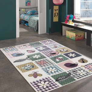 Tapis enfant tissé motif géométrique LANE