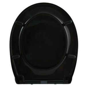 Abattant wc HARRY Noir - Charnière Zinc Spirella
