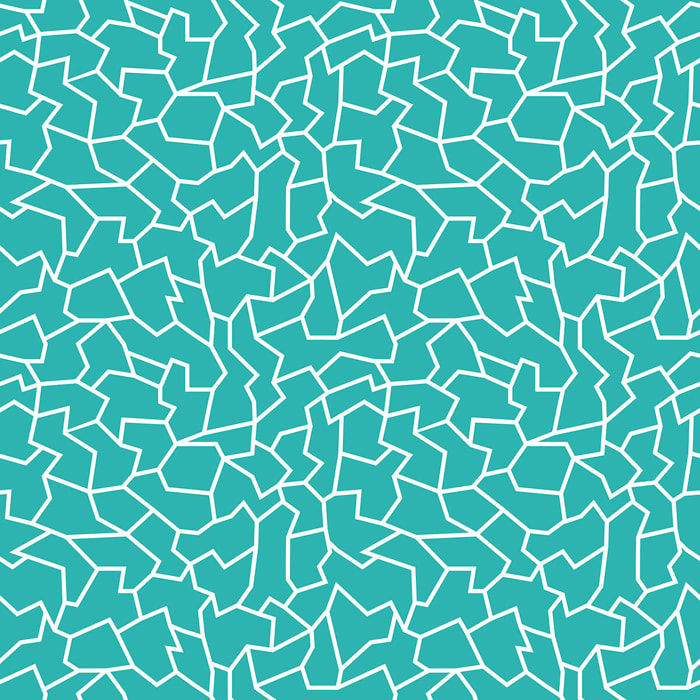 Papier peint, puzzle Turquoise