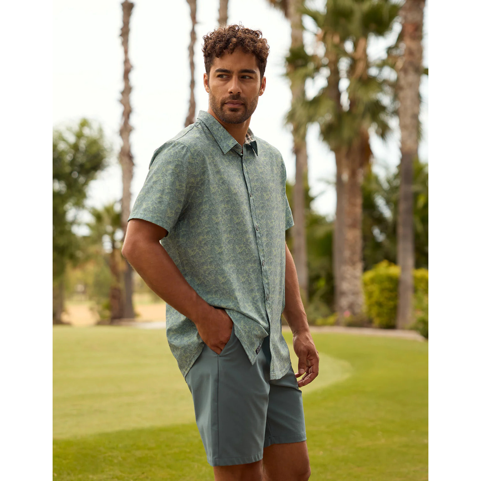 Camisa Manga Corta Kaki - Palmcoast