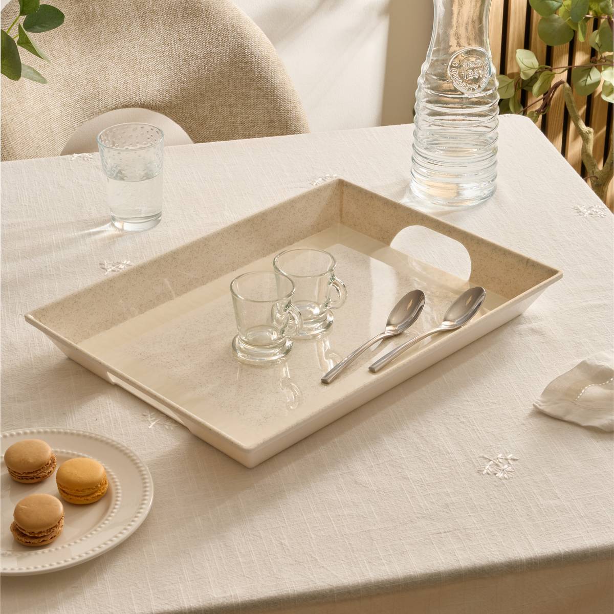 Plateau Solene 29x40cm beige