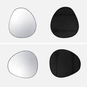 Miroir organique en métal noir HARPER