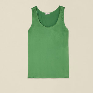 Oltre - Top bimaterico - Verde