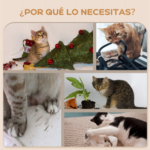 Juego de Estanterías para Gatos de 4 Piezas Rascador de Pared para Gatos con Postes de Sisal Plataforma para Saltar Bola de Juguete Beige