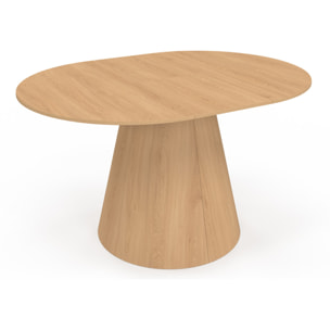 Table à manger ronde extensible Elvis bois Ø110-150cm