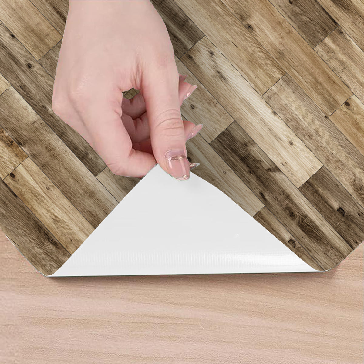 Revêtement sticker sol - PARQUET BOIS ARKANSAS - Rouleau adhésif Protection Anti-dérapant