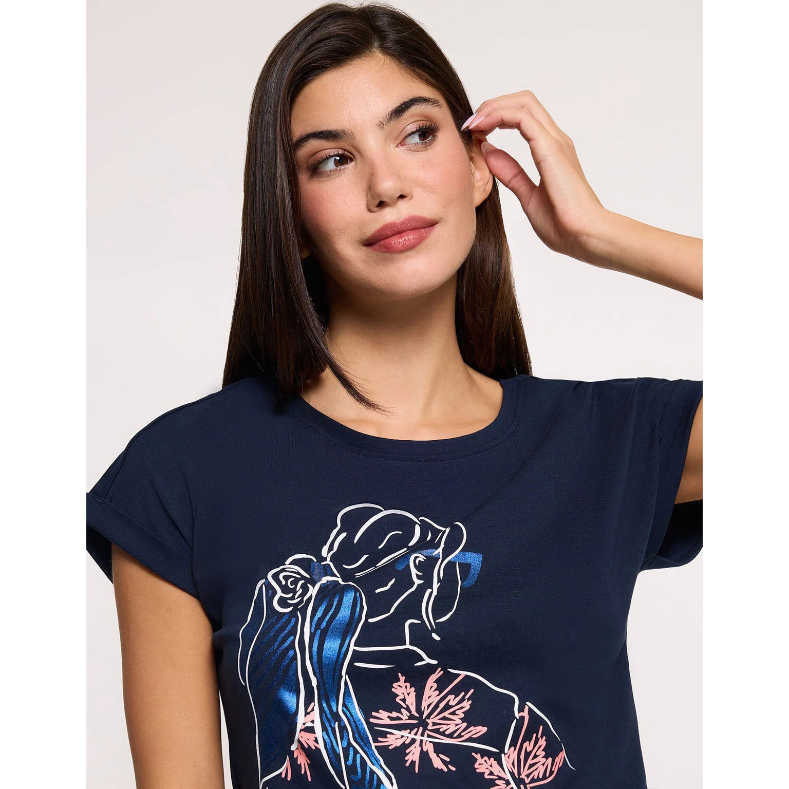 Camiseta Manga Corta Azul Marino - Bretonne