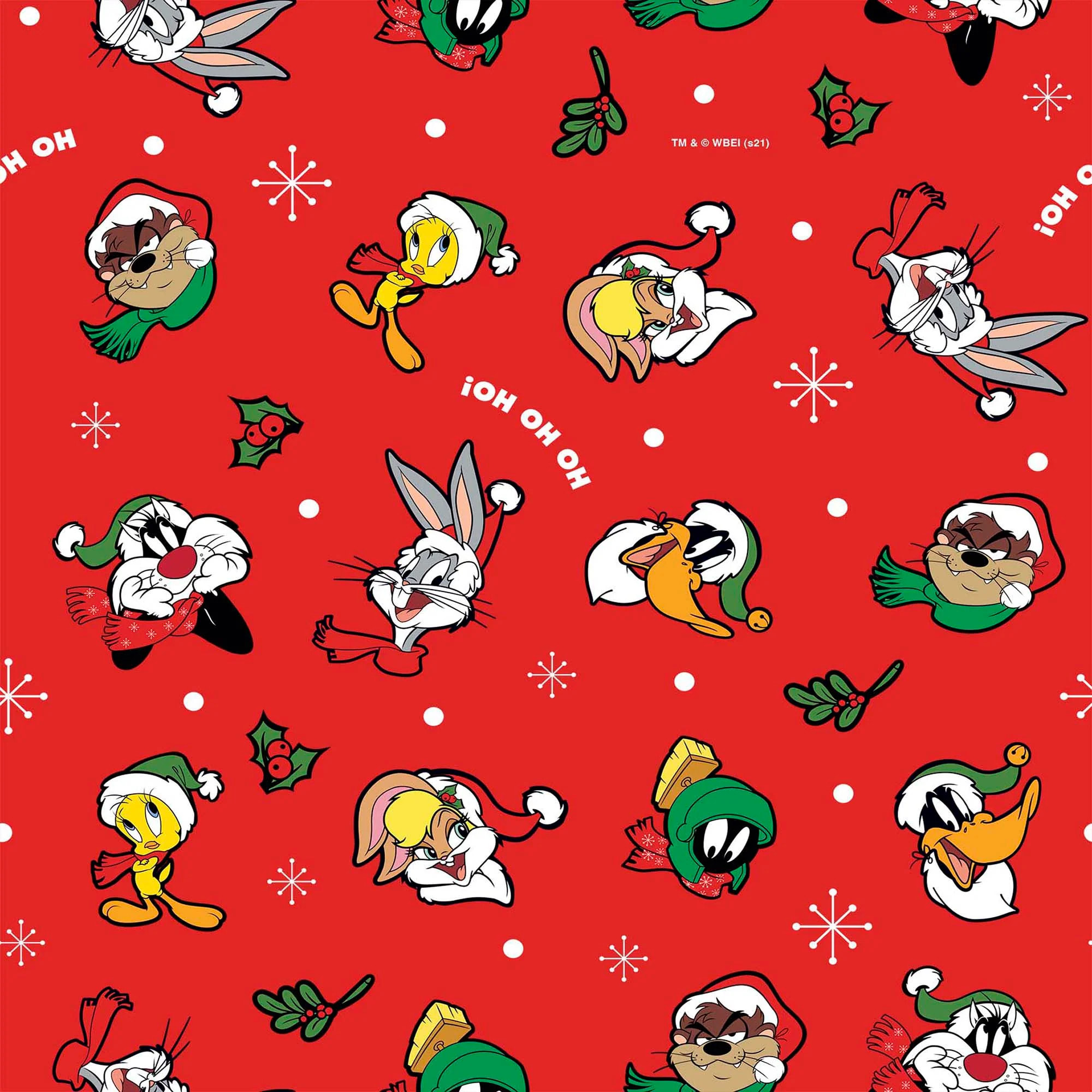 Nappe en résine Anti-tâches Toucher Plastifié Looney Tunes Christmas 01