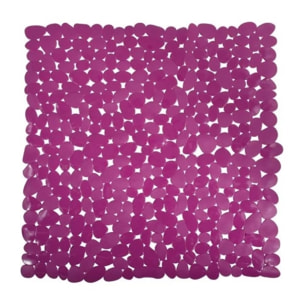 Tapis Fond de douche PVC GALETS 53x53cm Violet MSV
