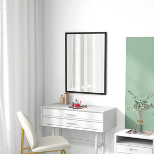 Miroir mural rectangulaire dim. 60L x 80H cm MDF noir