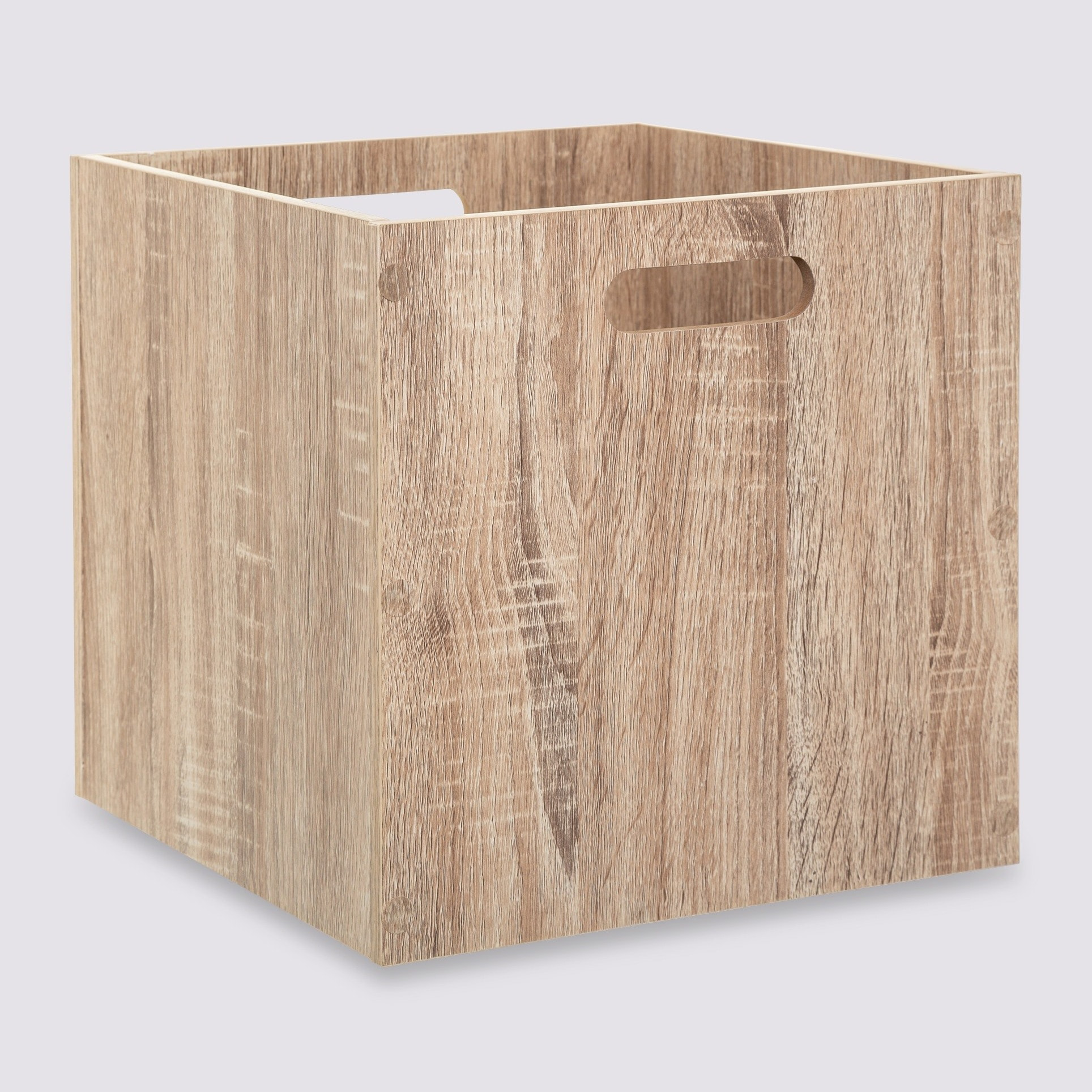 Caja de almacenamiento de madera natural