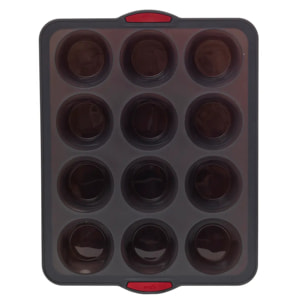 Moule 12 muffins silicone- Noirrouge Silitop