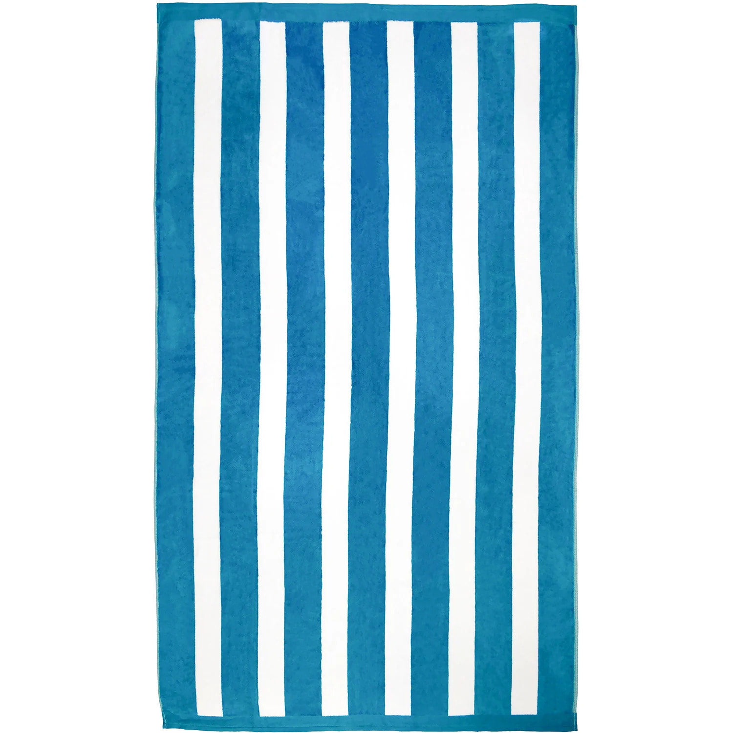 Serviette de plage éponge velours Jacquard Bleu 100x175 470g/m² - Bahia Bleu Canard