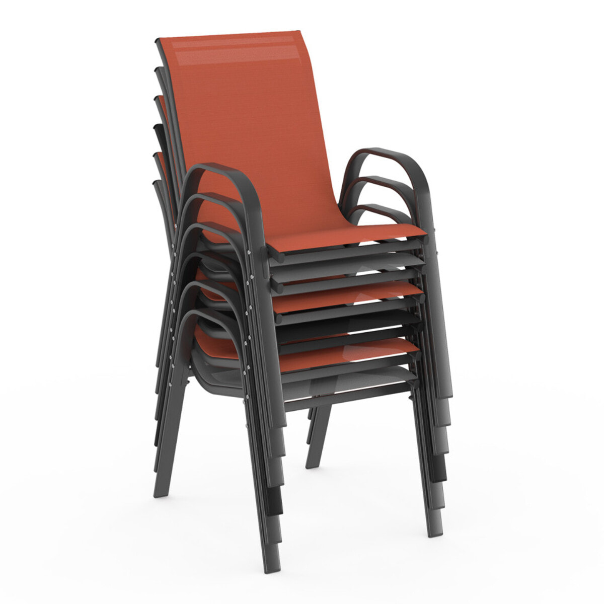 Ensemble repas Formentera 8 places chaises multicolores