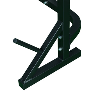 Banco de Pesas Banco de Musculación Multifuncional con Altura Ajustable de 3 Niveles para Entrenamiento Fitness de Cuerpo Completo 175x98x130 cm Negro