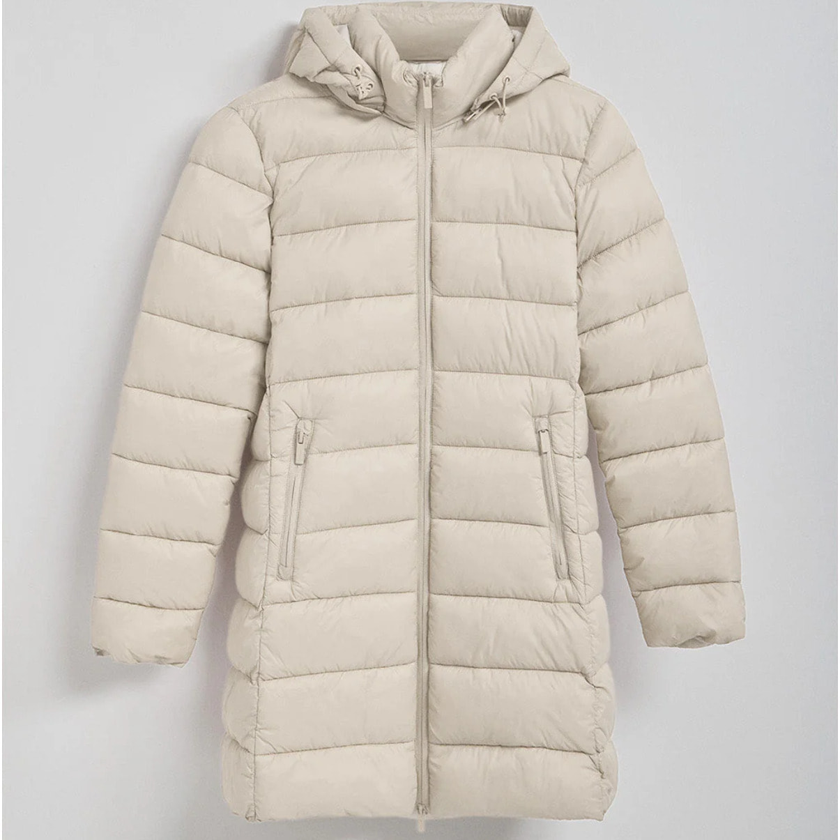 Abrigo Suzette ultralight beige con parche Rigby Go