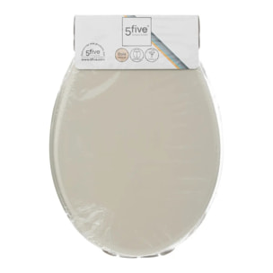 Abattant WC taupe en bois