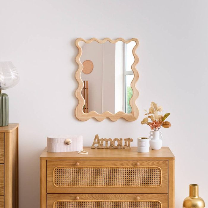 Miroir mural Brooke beige 62x48cm