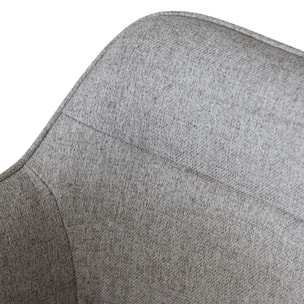 Lot de 2 chaises en tissu gris DANNA