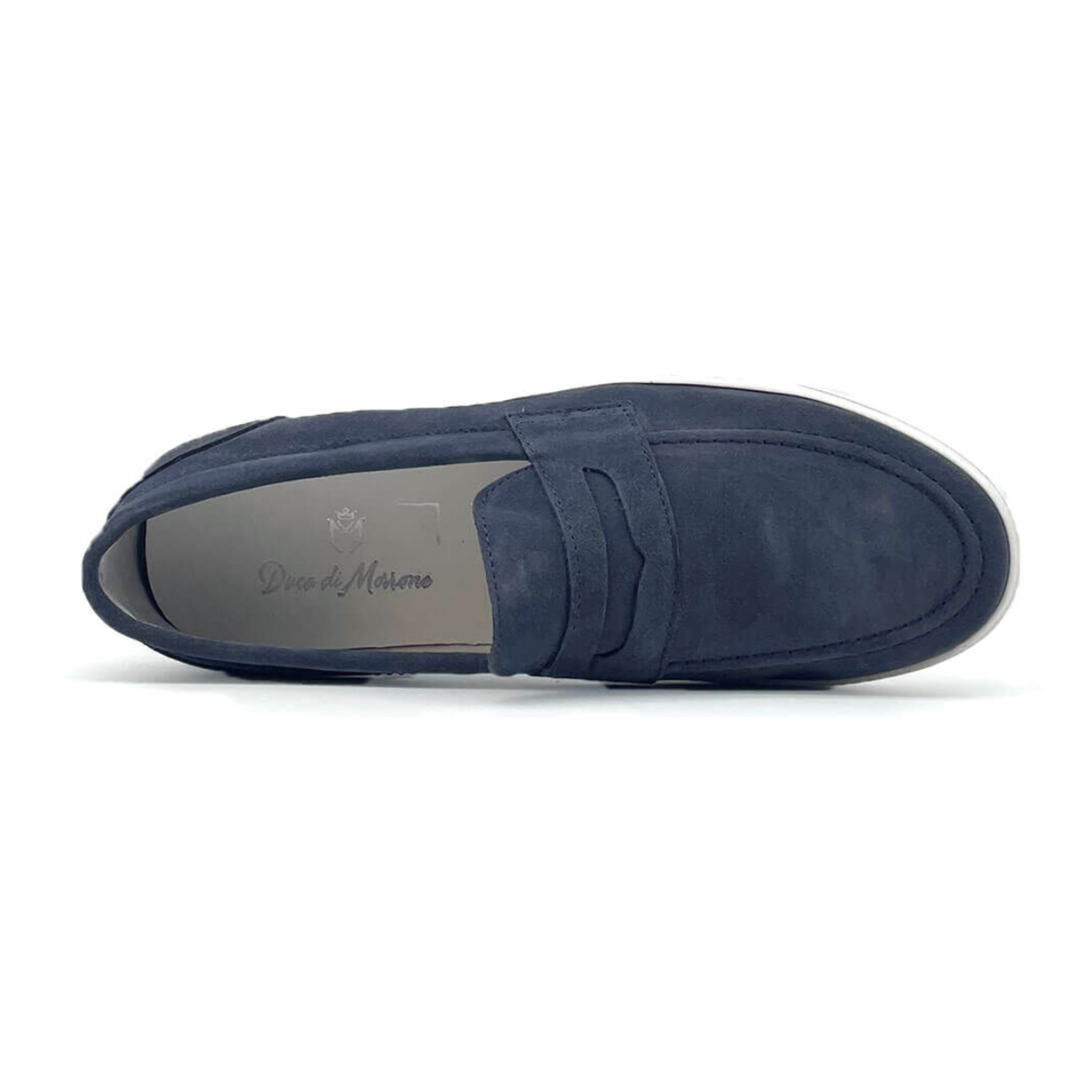 Zapatos Slip On para Hombre - Duca di Morrone Enea Suede Blue Jeans