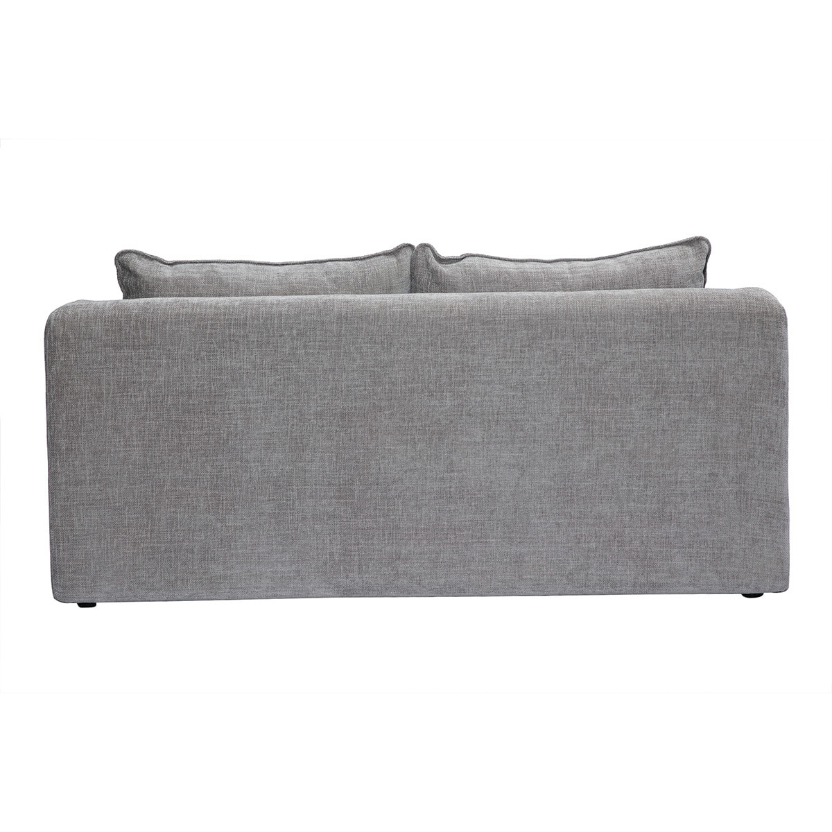 Canapé convertible 2 places en tissu effet velours texturé gris MAHAUT