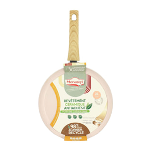 Crêpière 26cm avec revêtement céramique rose - tous feux COLORAMA