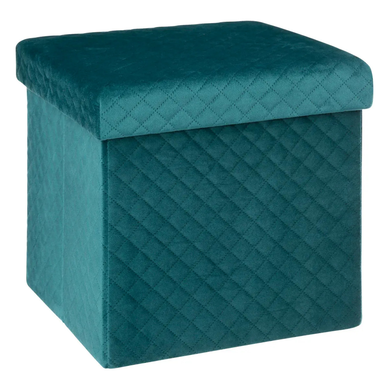 Pouf pliable 31x31 cm Velours Bleu Mix N' Modul